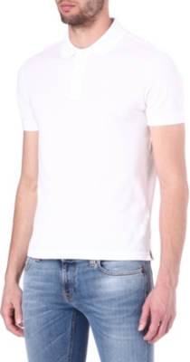 ARMANI JEANS Plain cotton-piqué polo shirt