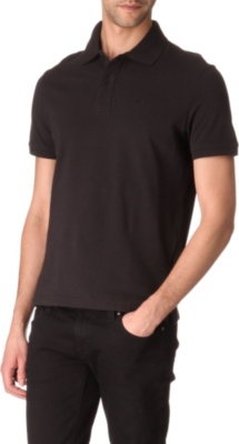 ARMANI JEANS Plain cotton-piqué polo shirt