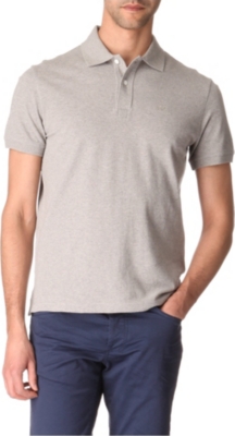 ARMANI JEANS Plain cotton-piqué polo shirt