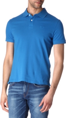 ARMANI JEANS Plain cotton-piqu&eacute; polo shirt