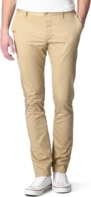 ARMANI JEANS Gabardine slim-fit trousers