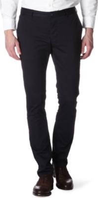 ARMANI JEANS Gabardine slim-fit trousers