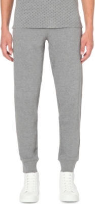 ARMANI JEANS Embroidered-logo cuffed jogging bottoms