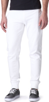 ARMANI JEANS Embroidered-logo cuffed jogging bottoms