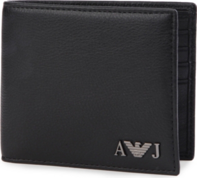 ARMANI JEANS Bi-fold leather wallet