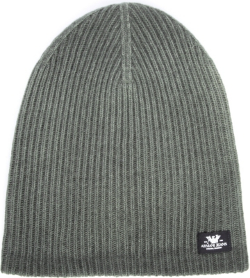 ARMANI JEANS Wool dip-dye beanie hat