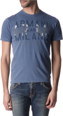 ARMANI JEANS Armani print t-shirt