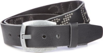 ARMANI JEANS Studded logo belt
