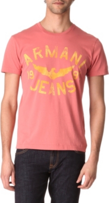 ARMANI JEANS Flock logo t-shirt