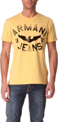 ARMANI JEANS Flock logo t-shirt