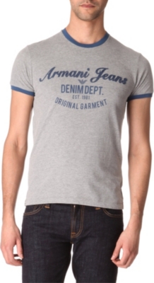 ARMANI JEANS Ringer logo t-shirt