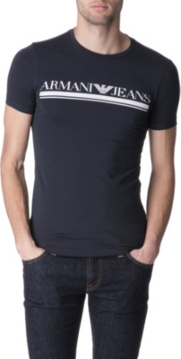 ARMANI JEANS Linear logo t-shirt