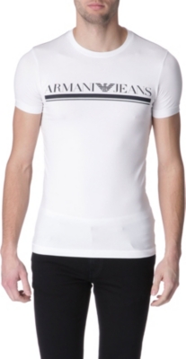 ARMANI JEANS Linear logo t-shirt