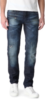 ARMANI JEANS J17 Eco Ice slim-fit tapered jeans