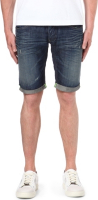 ARMANI JEANS Distressed denim shorts