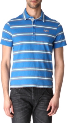 ARMANI JEANS Striped polo shirt