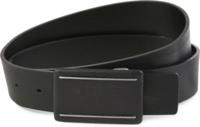 ARMANI JEANS Covered buckle leather belt