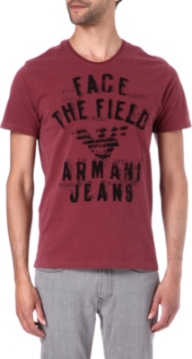 ARMANI JEANS Flock-print t-shirt