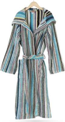 MISSONI HOME Jazz hooded robe (Multi+blue