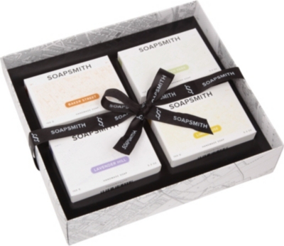 SOAPSMITH Gift set of four handmade soaps 150g