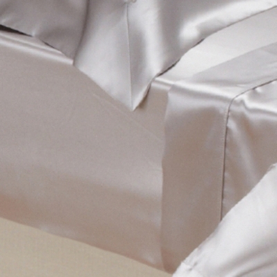 GINGERLILY Solid fitted sheet silver