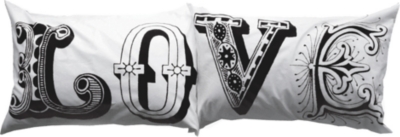 LUSH DESIGNS Love pillow cases black