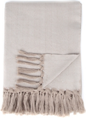LINUM Hera natural cotton throw