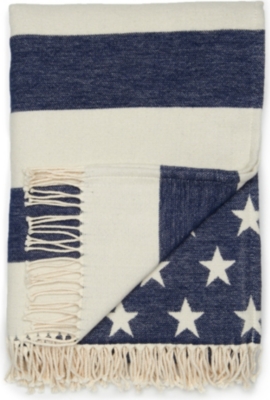 LEXINGTON Blue flag throw