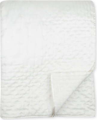 GINGERLILY Dimple Ivory silk double bedspread