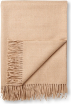 BRONTE Alpaca natural beige throw