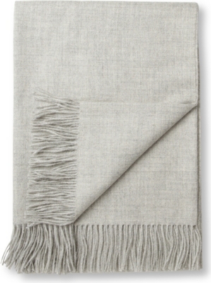 BRONTE Alpaca natural grey throw