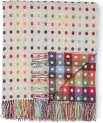 BRONTE Rainbow spot check throw