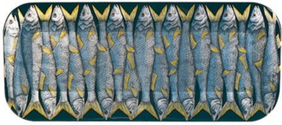FORNASETTI Sardine print tray