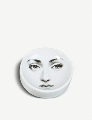 FORNASETTI Round porcelain ashtray