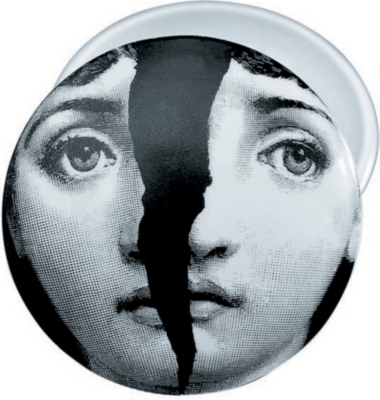FORNASETTI Cracked Viso round box