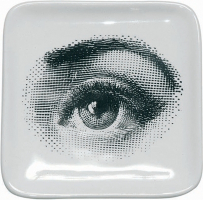 FORNASETTI Square 'Eye' ashtray
