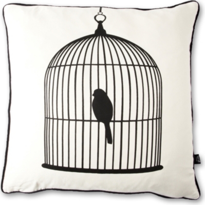 FERM LIVING Birdcage silk cushion with padding