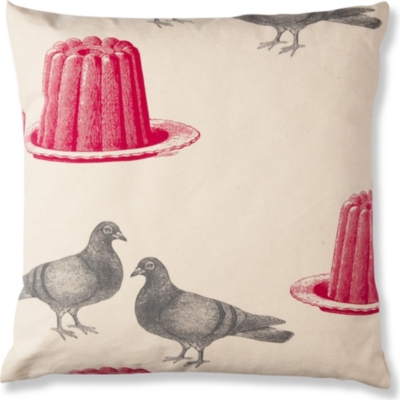 THORNBACK & PEEL Pigeon and jelly canvas cushion