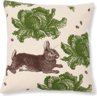 THORNBACK & PEEL Rabbit and Cabbage cushion