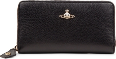 VIVIENNE WESTWOOD Cameo grainy leather wallet