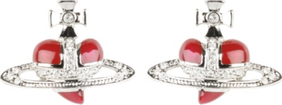 VIVIENNE WESTWOOD Diamant&eacute; Heart stud earrings
