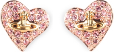 VIVIENNE WESTWOOD Diamante heart stud earrings