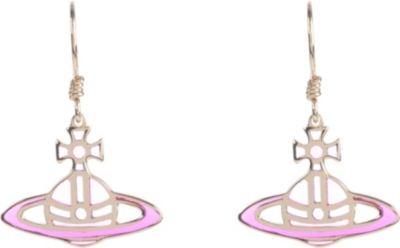 VIVIENNE WESTWOOD Plique a Jour flat orb earrings