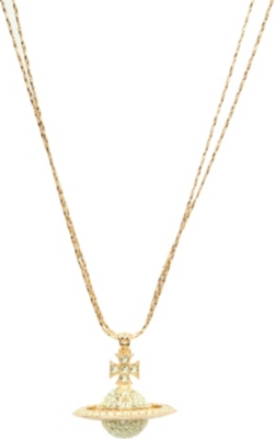 VIVIENNE WESTWOOD Ritzy large pave-crystal orb pendant necklace