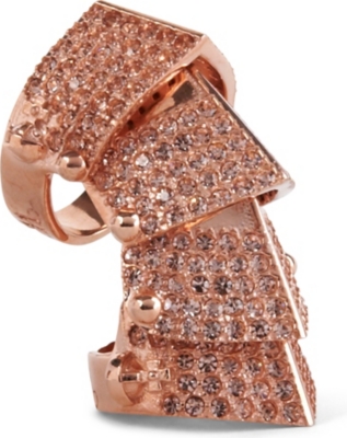 VIVIENNE WESTWOOD Armour pav&eacute; ring
