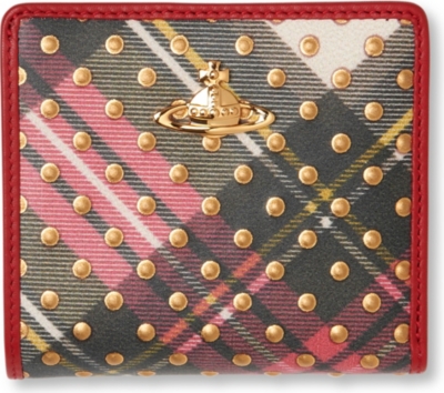 VIVIENNE WESTWOOD Tartan Dots leather wallet
