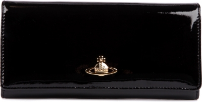VIVIENNE WESTWOOD Classic Orb slim patent leather wallet