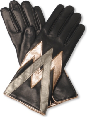 VIVIENNE WESTWOOD Metallic print ladies' gloves (Nero