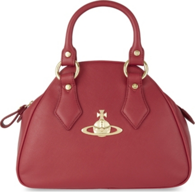 VIVIENNE WESTWOOD Divina small leather shoulder bag (Red