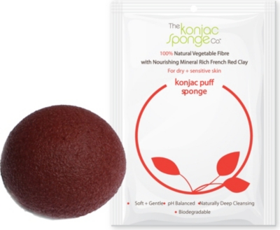 THE KONJAC SPONGE COMPANY Konjac puff French red clay - dry/sensitive skin